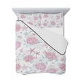 thumbnail image 7 of Quilts Twin Size Bedding Set, Pink Blue Coastal Lightweight Quilted Comforter, Summer Beach Coral Sea Turtle Starfish Soft Reversible Bedspread Coverlet with Pillow Covers for All Season, 68" x 86", 7 of 7