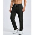 thumbnail image 2 of Real Essentials 3 Pack: Men's French Terry Open Bottom Sweatpants - Casual Lounge Comfort Gym with Pockets, 2 of 6