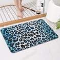 thumbnail image 4 of Blue Leopard Print Bathroom Rugs Mat,Non Slip Microfiber Bathroom Rug,Rubber Backing,Soft Bathroom Mats for Bathroom Floor,Tub and Shower,17x27in(43x68cm), 4 of 5
