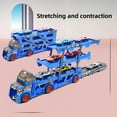 Transport Car Carrier Truck Toy Playset with 6 Mini Alloy Vehicles for Kids 3+