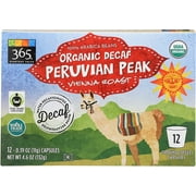 Organic Decaf Peruvian Peak Coffee Capsules, 12 ct