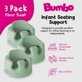 thumbnail image 2 of Bumbo Baby Soft Foam Wide Floor Seat w/ Adjustable Harness, 3 Pack, Hemlock, 2 of 10