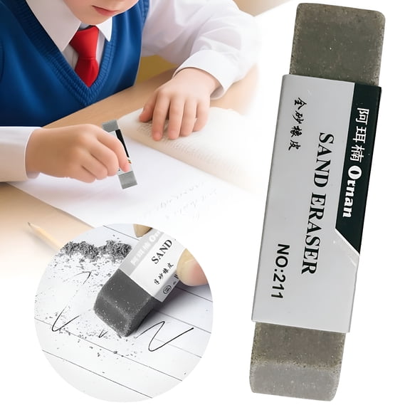 CCOCC Eraser Sand Eraser Ink Eraser Frosted Sand Erasers Matte Pen Eraser Double Head Use Correction Supplies Remove Colored Pencil and Ink Markings 2.56"