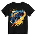 thumbnail image 4 of TTUHYWXI Boys T-Shirt Tee for Kids Short Sleeves Shirt Tractor Excavator Monster Truck Tops Clothes Cotton 2-7T (Black, 2-3 Years), 4 of 4