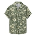 thumbnail image 2 of Fznquz Hawaiian Mens Shirts Summer Shirts Holiday Short Sleeve Button Down Tropical Beach Men Clothing, 2 of 5