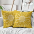thumbnail image 4 of Yellow Daisy Flower Pillow Covers 18x18 Inch Set of 2 Spring Summer Floral Bloom Decorative Throw Pillows Seasonal Linen Pillow Cases Farmhouse Home Decor for Cushion Couch Sofa Outdoor, 4 of 6