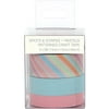 Docrafts Papermania Spots/Stripes Pastels Craft Tape, 3/pkg, 10mm, 15mm, 20mm/5 Meters Each