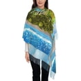 thumbnail image 3 of Xecao Island And Coral Reef Pattern Womens Winter Scarf Fall Scarf Oversized Large Scarf for Women Warm Shawl Wrap, 3 of 8