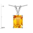 thumbnail image 4 of Star K � Classic Octagon Emerald Cut 8x6mm Genuine Citrine Pendant Necklace, 4 of 9