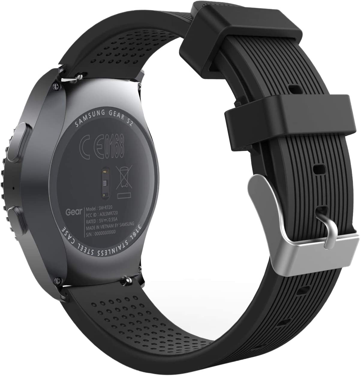 MoKo Band Compatible with Samsung Galaxy Watch 4/Galaxy Watch 3 41mm/Gear  S2 Classic/Galaxy Watch Active/Active 2/Vivoactive 3/Huawei Watch GT 2  42mm, 20MM Soft Silicone Watch Strap - Black | Walmart Canada