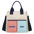 thumbnail image 1 of Bolsa de mamá portátil de gran capacidad, bolsa de mano para cambiar pañales de bebé, bolsa de pañales multifunción, bolsa de mensajero, bolsa de pañales de viaje, 1 of 9