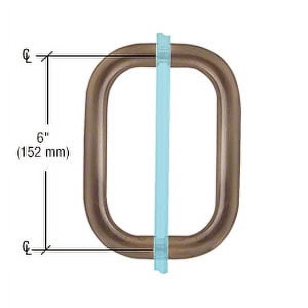 CRL BPD6ABRZ Antique Bronze 6" Back-to-Back Solid Brass 3/4" Diameter Pull Handles Without Metal Washers