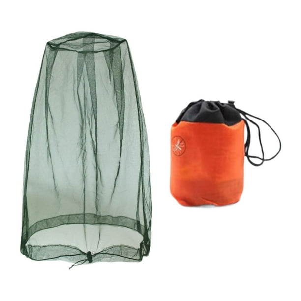 Red de protección para cabeza con bolsa de transporte, malla para cabeza, ideal para hombres y mujeres, viajes, actividades al libre, Verde L