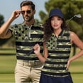 thumbnail image 2 of HUIACONG Matching 4th Of July Shirts for Couples Golf Shirts for Men and Women American Flag Camo Athletic Tops Apparel Collared Quick Dry Moisture Wicking 1/4 Zip Casual Daily Wear Man S, 2 of 6