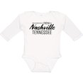 thumbnail image 3 of Inktastic From Nashville, Tennessee- State Capital Distressed Text Boys or Girls Long Sleeve Baby Bodysuit, 3 of 5