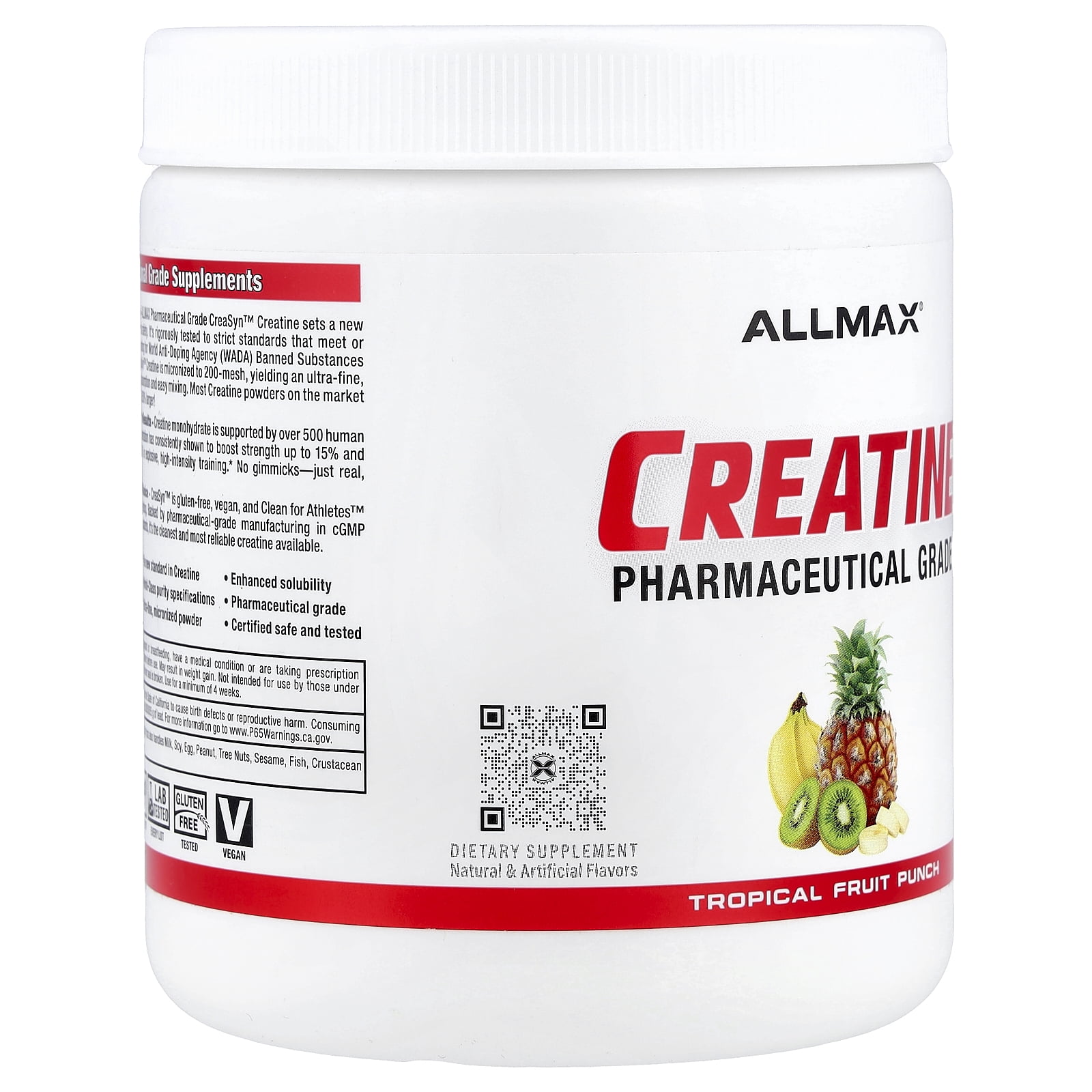 ALLMAX Creatine, Pharmaceutical Grade, Tropical Fruit Punch, 6.7 oz (190 g)
