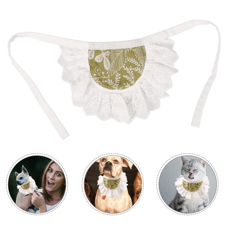 Healifty Pet Scarfs in Green for Dogs and Cats Reusable Soft Decorative Pet Collar Accessory