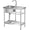 30*16*30in One pool and one shower, variant on Stainless Steel Utility Sink, with Faucet, Legs, Cold and Hot Water Pipe, Heavy-Duty, Easy to Clean, for Laundry, Kitchen, Garage, Outdoor, Garden
