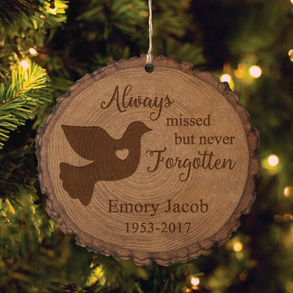Personalized Memorial Christmas Ornament - Always Missed Bark Ornament