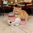 thumbnail image 7 of FEOLGEHLY Pet Treat Dispenser Interactive Food Dispenser Dog Puzzle Feeder Cat Treat Toy Slow Feeder Toy Clownfish Shape Educational Treat Dispenser Toy (Pink), 7 of 7