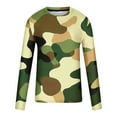 thumbnail image 4 of Dagegui Camouflage Shirts for Men Long Sleeve Crewneck Pullover T-Shirts Lightweight Outdoor Athletic Shirt Fall Winter Thermal Tees Tops Camouflage L, 4 of 5