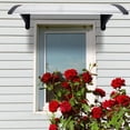 thumbnail image 2 of Gundir Awnings Eaves Canopy Rain Sun Protection for Door and Window Clear Board Black Holder ABS Polycarbonate Aluminum 1 Pack 40x38 in, 2 of 8