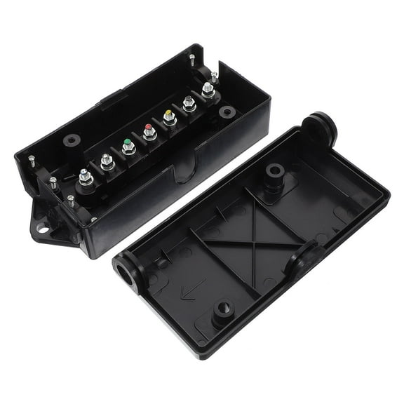 HOMEMAXS Power Junction Box Outdoor Electrical Box 7-way Electronics Enclosure For Trailer