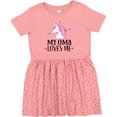 thumbnail image 3 of Inktastic My Oma Loves Me Girl Unicorn Girls Toddler Dress, 3 of 5
