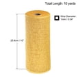 thumbnail image 2 of Unique Bargains PP Burlap Mesh 10' x 10 Yards Decorative Wrapping Ribbon, Gold 1 Roll, 2 of 5