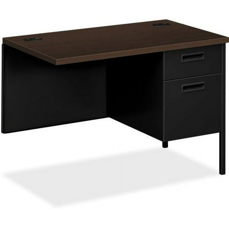 UPC: 0035349245263 | HON Metro Classic Right Return 42 W – 2-Drawer 42 x 24 x 29.5 – 2 x Box Drawer(s) File Drawer(s) – Single Pedestal on Right Side – Material: Steel – Finish: Mocha Thermofused Laminate (TFL)