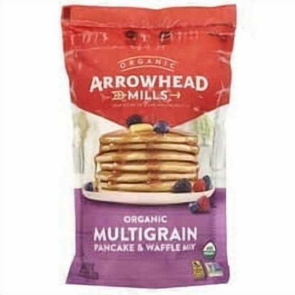 Arrowhead Mills, Organic Multigrain Pancake & Waffle Mix, 22 oz (623 g) Pack of 2