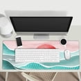 thumbnail image 4 of Ocean Art Abstract Sea Wave Teal Blue XXL XL Large Gaming Mouse Pad for Desk, Non-Slip Long Extended Keyboard Pads Mousepad Rubber Table Mat 31.5 X 11.8 Inch, 4 of 7