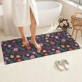 thumbnail image 4 of Pioneer Flower Floral Print Pattern Bathroom Rugs Mat, Non Slip Microfiber Bathroom Rug with Rubber Backing, Soft Mats for Bathroom Floor Tub Shower, 24"x60", 4 of 5