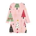 thumbnail image 3 of Odeerbi 4-14 Years Kids Girls Christmas Skater Dress Spring Fall Long Sleeve Swing Dress Children Round Neck Cute Princess Dresses Kids Girls Clothes, 3 of 4
