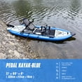 thumbnail image 6 of Spatium Pedal Boat Foot Pedal Fishing Kayak Inflatable PVC Reasonable Factory Price 11'*44"*4'' Adjustable Drifting Blue, 6 of 9
