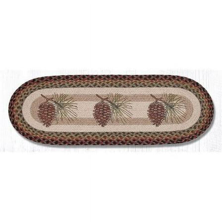 13 x 36 in. Pinecone Oval Table Runner