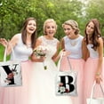 thumbnail image 5 of Vikakiooze 2023 Home Storage and Organization Personalised Initial Tote Bag Floral Watercolour Gift For Her Letter Tote Bag, 5 of 8