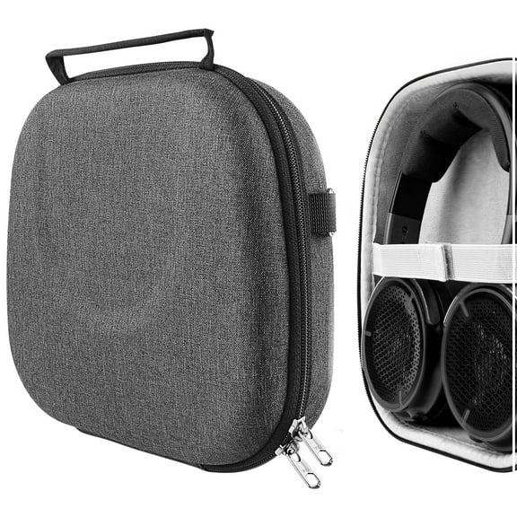 Geekria Shield Headphones Case Compatible with Corsair HS55, HS65, HS80, Virtuoso PRO Headsets, Replacement Hard Shell Travel Carrying Bag with Cable Storage (Dark Grey)