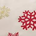 thumbnail image 3 of Phantoscope Merry Christmas Table Runner with Embroidered Snowflake for Kitchen Dining Tables, 14" x 70", Off White, 1 Pack, 3 of 5