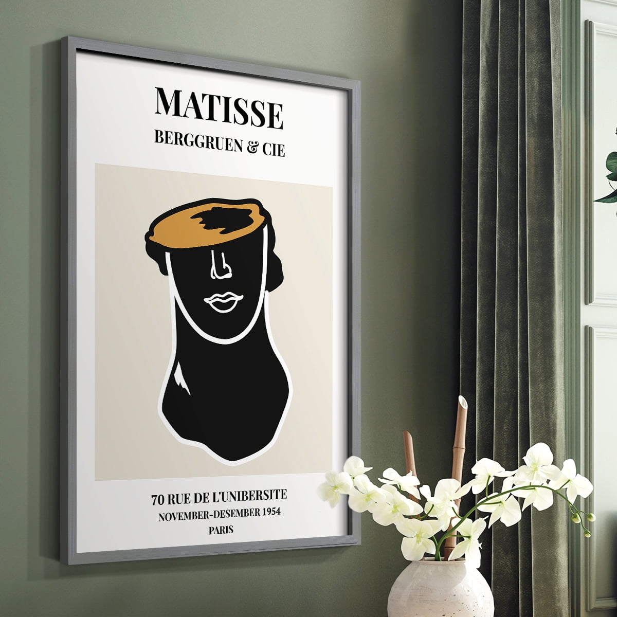 Matisse CXXII Framed Print in Gray Solid Wood 8 x 10 Framed Print