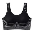 thumbnail image 1 of Backless Seamless Bra for Women with Mesh and Polyurethane Splicing, Hollow-Out Design, All-Season Casual Wear, Black, 1 of 9