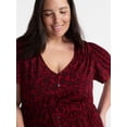 thumbnail image 4 of Terra & Sky Women’s Plus Femme Smocked Top, Sizes 0X-5X, 4 of 5