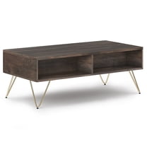 Simpli Home Hunter Solid Mango Wood Lift Top Coffee Table In Ebony
