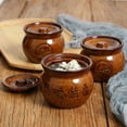 thumbnail image 2 of MasteelfCA 2Pcs Household Ceramic Stew Pot Lidded Soup Cooking Pot Restaurant Stockpot, 2 of 7