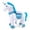 Blue, variant on WondeRides Ride on Unicorn Horse Toy Plush Walking Animal Riding Pony  for Toddlers Mechanical Horse Toy with Wheels Medium Size 4 for Age 4-9 Years