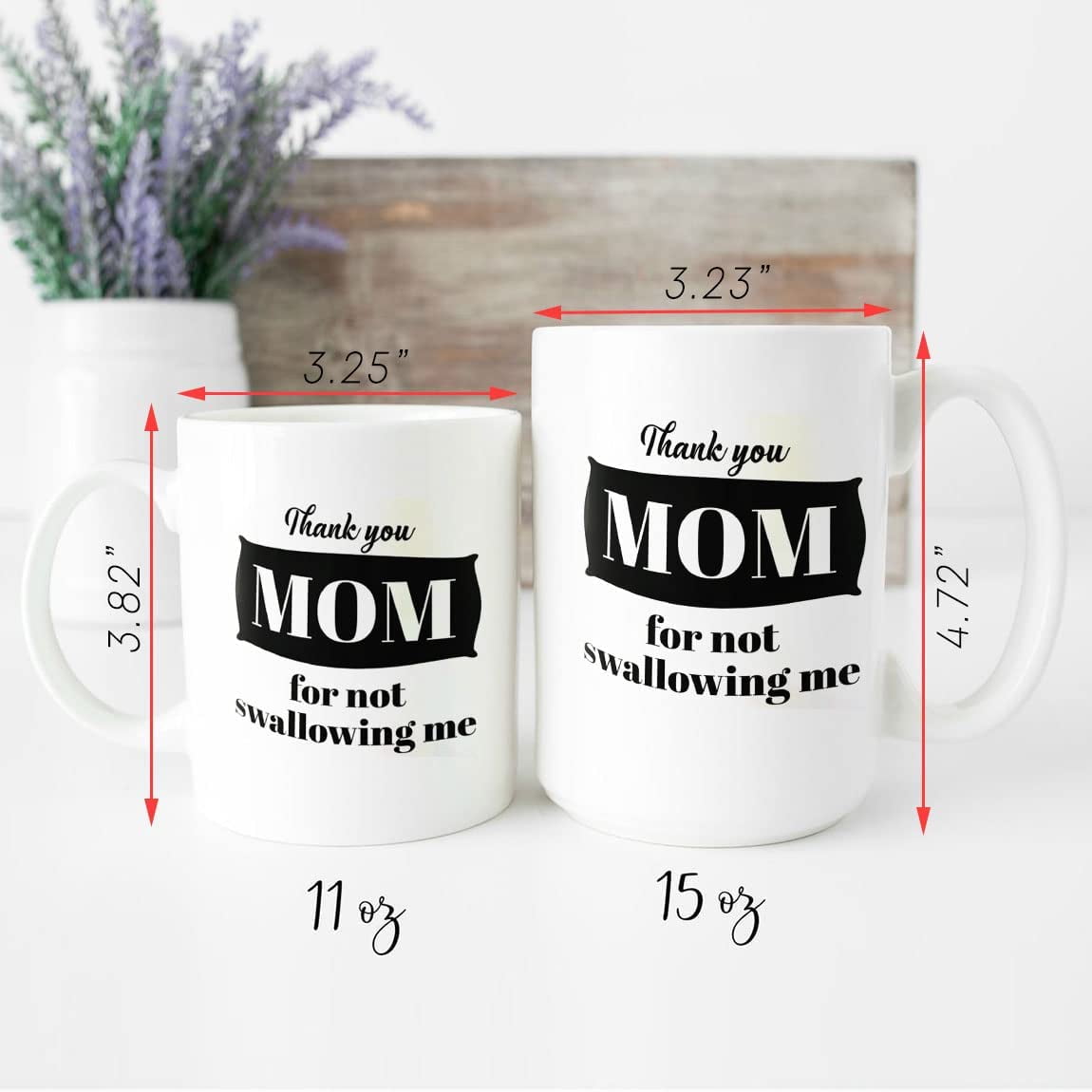 Funny Gifts For Mom Mom And Daughter Gifts Thank You For Not Swallowin  Coffee Mug. By Artistshot