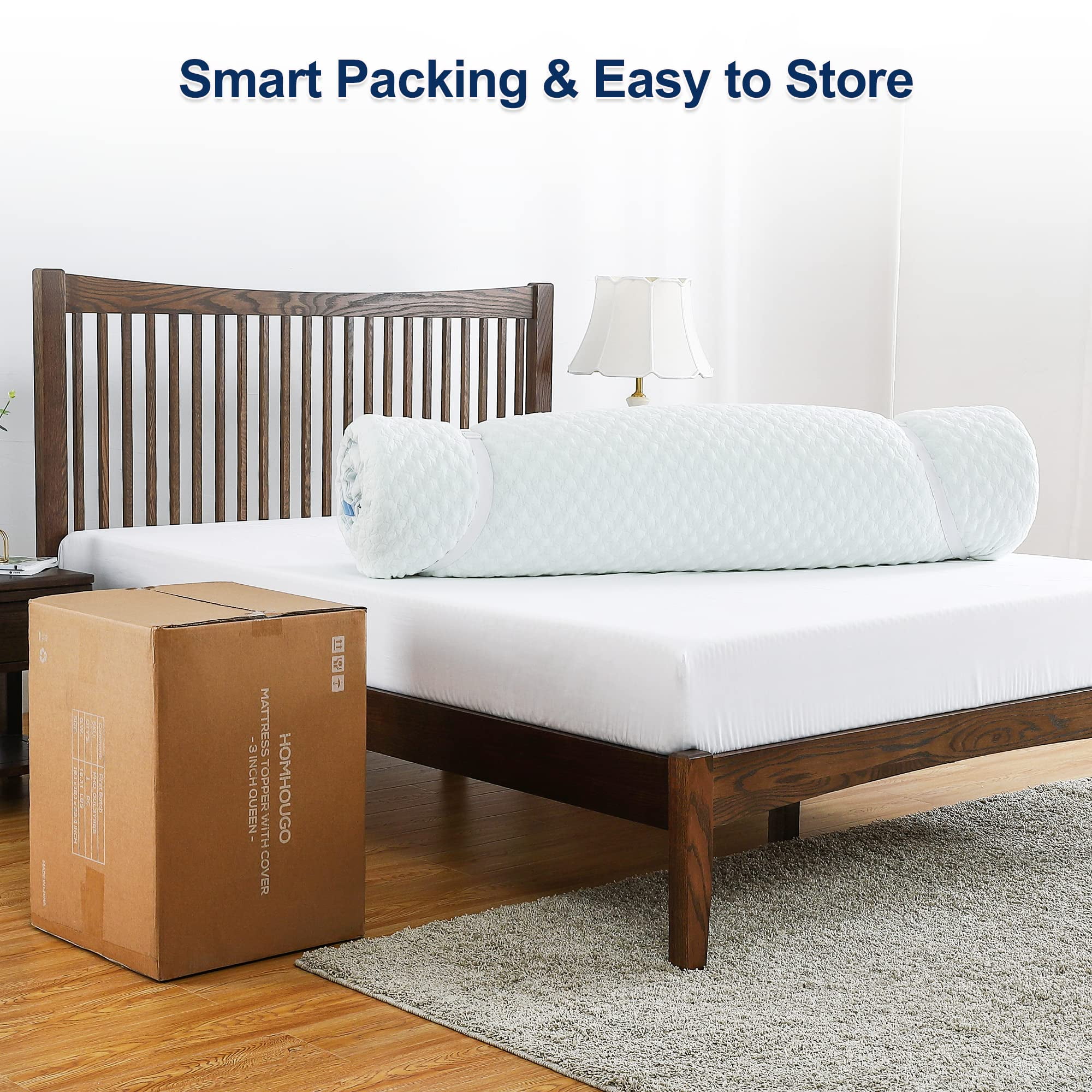 CuisinSmart 2 inch Non-Slip Twin Memory Foam Mattresses