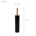 thumbnail image 3 of Cepillo para Baño Escobilla para Inodoro Cepillo para Lavar Baño Slim Soporte Negro y Dorado Acento, 3 of 9