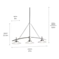 thumbnail image 2 of Kichler Lighting - Three Light Linear Chandelier - Structures - 3 Light Pendant, 2 of 5