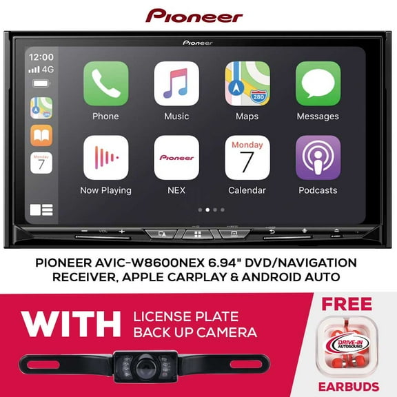 New Pioneer AVIC-W8600NEX 7" 2-DIN Navigation with License Plate Camera